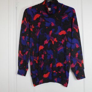 COPY - Maryrose multicolour abstract turtleneck sweater Made in Canada size L
